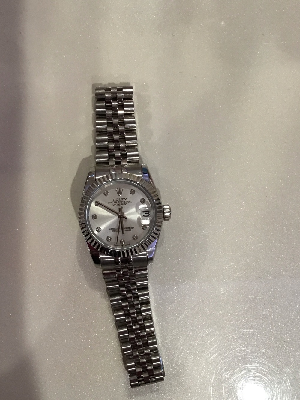 zuda Silver Ladies Stainless Steel Watch with Jubilee-Style Bracelet